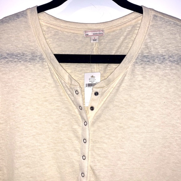 NWT Gap Cotton Blend Top Yellow Large - Picture 2 of 12